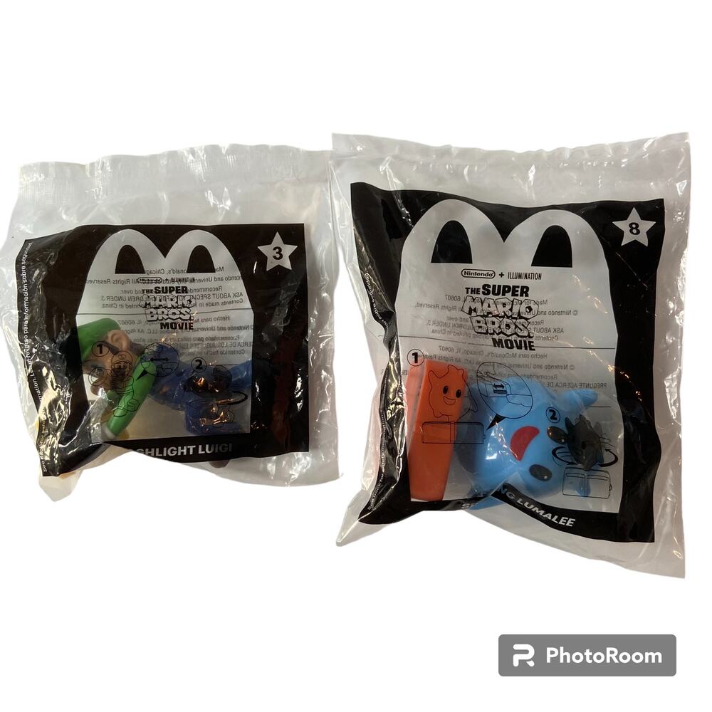 Super Mario Bros McDonalds Happy Meal Toy 2022 Combo Pack 3 8 Fast Food